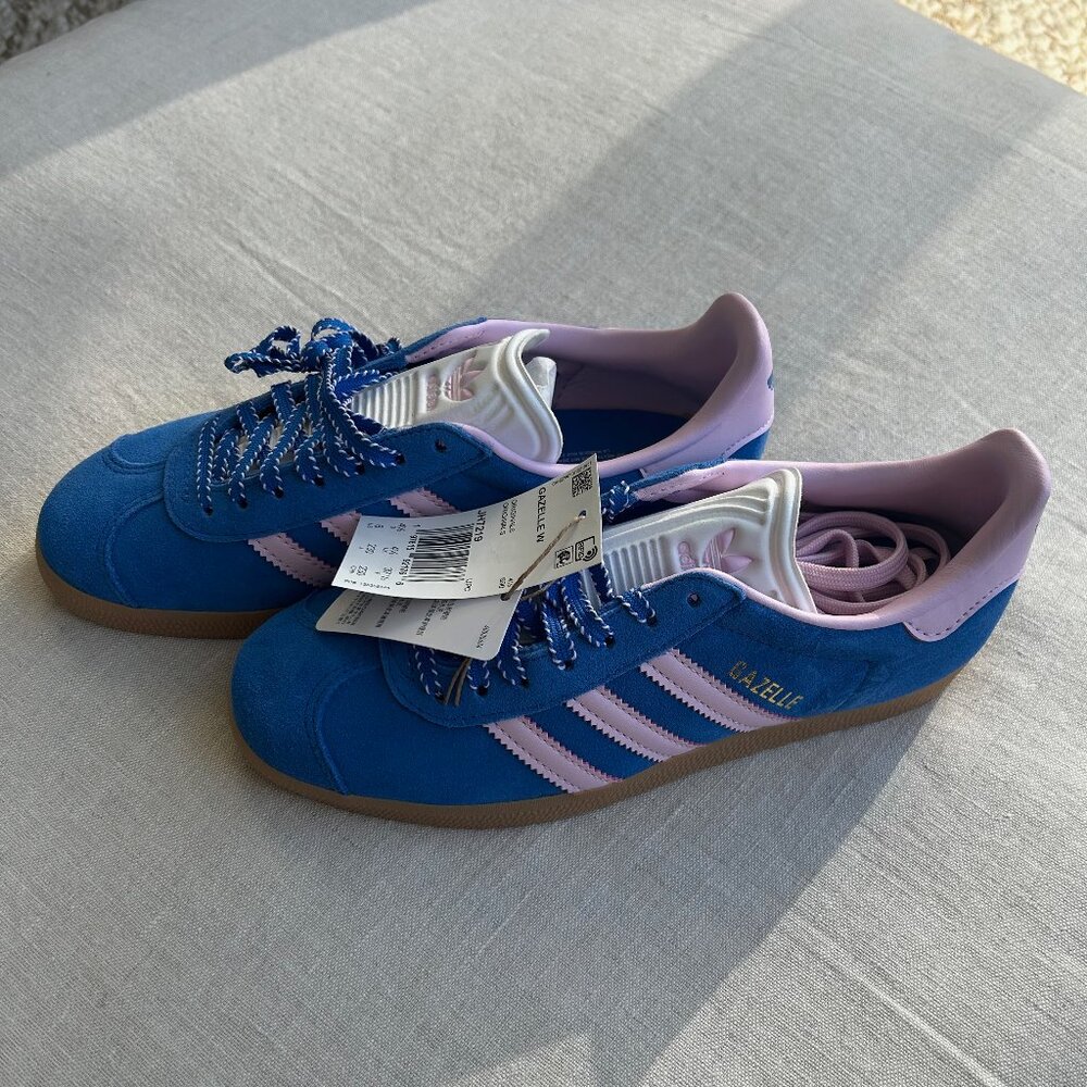adidas New With Tags Blue / Orchid Fusion / Gum Gazelle Shoes JH7219